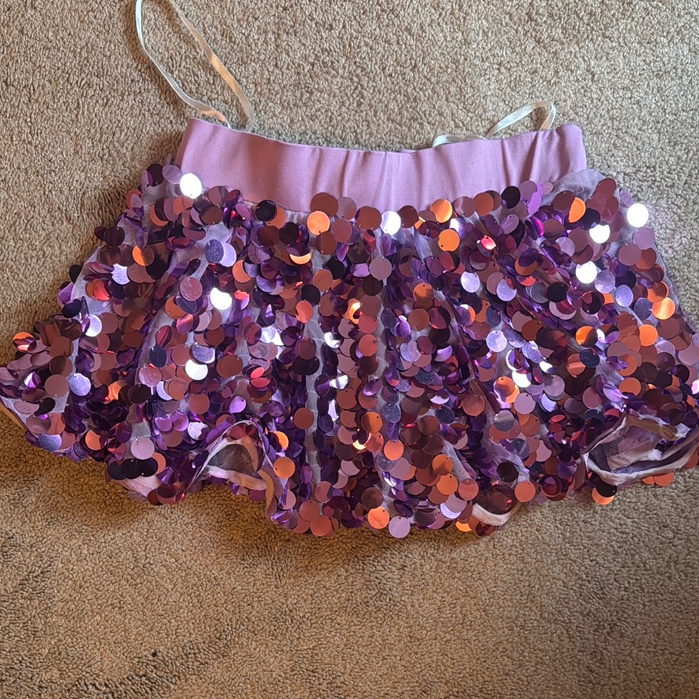 Sequin Skirt with Pink and Purple Accents
